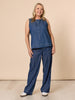 Charli Reversible Button Up Denim Top - Denim RC&CO