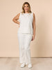 Charli Reversible Button Up Denim Top - Ivory RC&CO