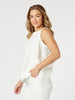 Charli Reversible Button Up Denim Top - Ivory RC&CO