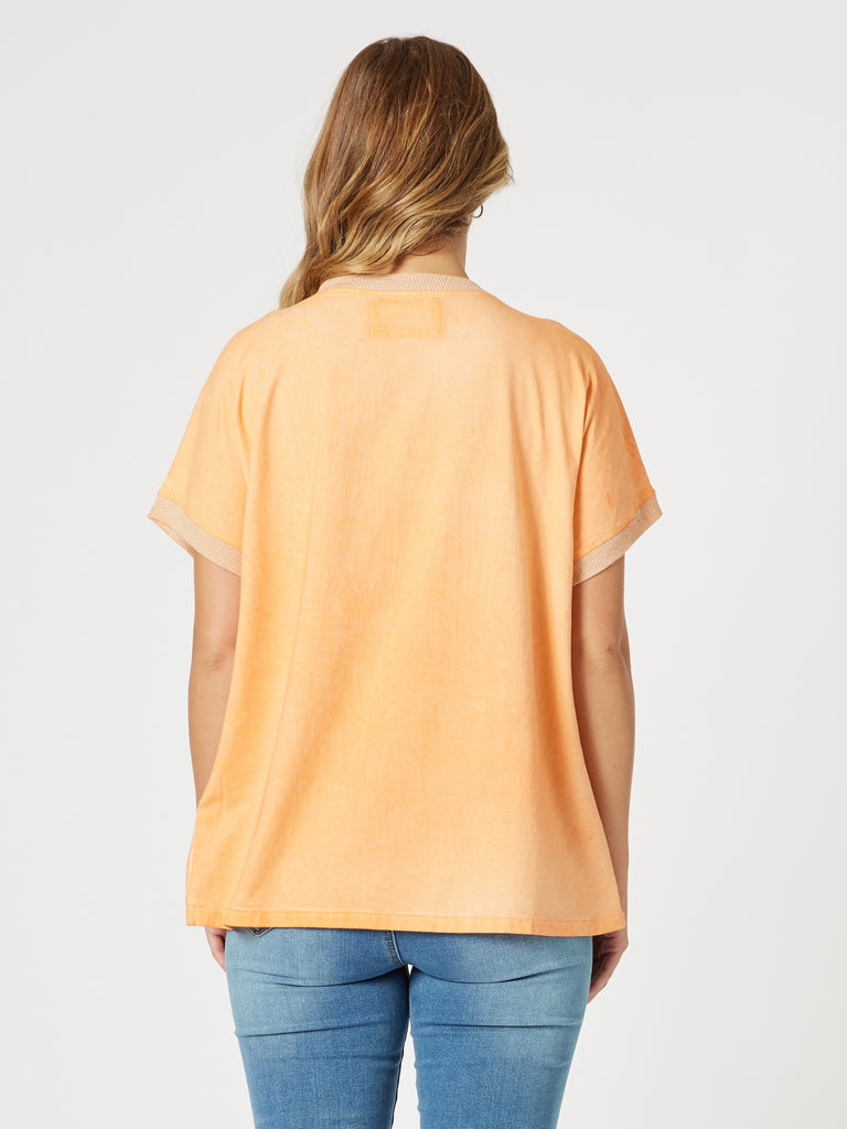 Sienna Top - Washed Orange rc&co