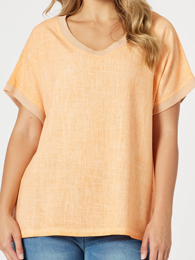 Sienna Top - Washed Orange rc&co