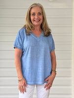 Sienna Top - Sky Blue