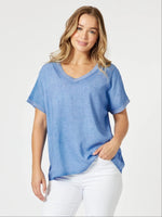 Sienna Top - Washed Blue