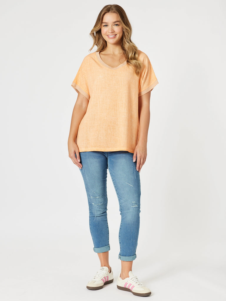 LA Distressed Pull On Stretch Denim Jean - Denim RC&CO