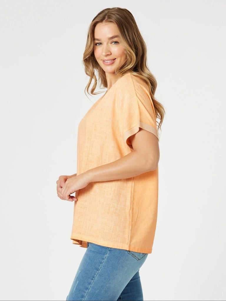 Sienna Top - Washed Orange rc&co