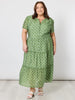 Basil Spot Midi Dress