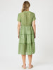 Basil Spot Midi Dress