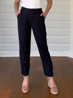 Lino Tapered Pant - Navy