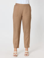 Lino Tapered Pant - Nutmeg