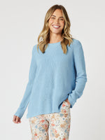 Beach Comber Knit Top - Blue