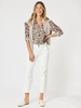 On Safari Printed Shirt-Natural Multi