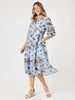 Kensington Floral Print Dress - Blue Koko rc&co