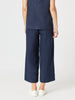 Lino Wide Leg Pant - Navy