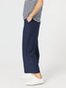 Lino Wide Leg Pant - Navy