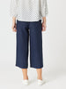 Lino Wide Leg Pant - Navy