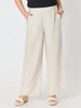 Lino Wide Leg Pant - Natural