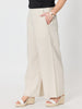 Lino Wide Leg Pant - Natural
