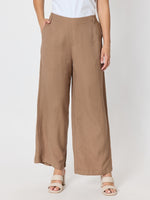 Lino Wide Leg Pant - Nutmeg