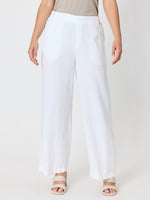 Lino Wide Leg Pant - White