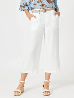 Lino Wide Leg Pant - White