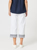 Scallop Hem Pant - White/Navy RC&CO