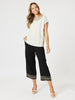 Cross Stitch Wide Leg Pant - Black rc&co