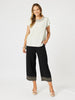 Cross Stitch Wide Leg Pant - Black rc&co