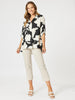 Barcelona Floral Print Shirt - Black/Natural rc&co