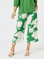 Barcelona Floral Print Wide Leg Pant - Elm Natural