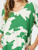 Barcelona V Neck Floral Print Dress - Elm Natural RC&CO