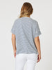 Tyla Stripe Tee - Indigo White