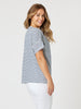 Tyla Stripe Tee - Indigo White