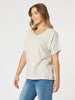 Tyla Stripe Tee - Natural/White