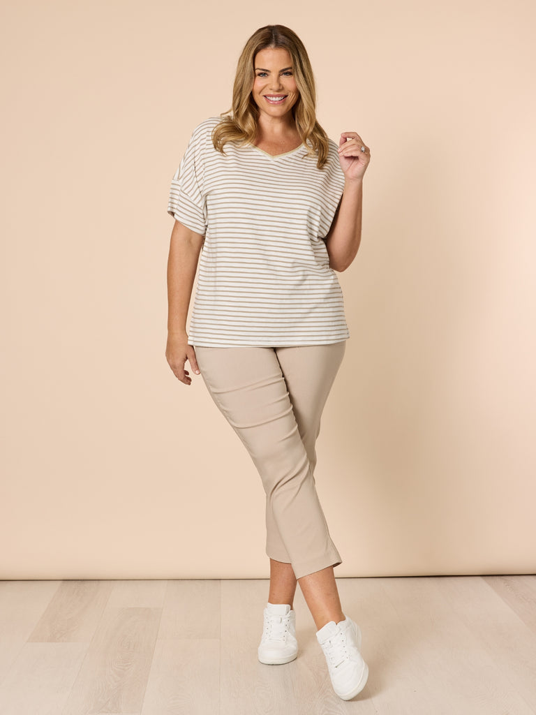 Zara Stretch Pant - Natural