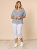 Santorini Cropped Cotton Pant - White RC&CO