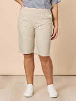 Santorini Cotton Pull On Short - Stone