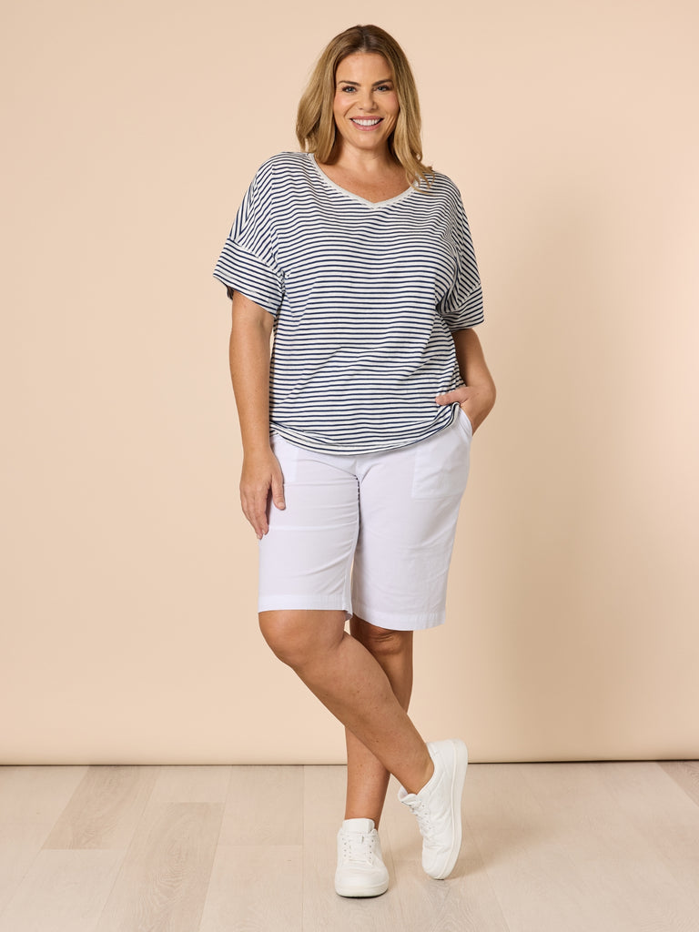 Santorini Cotton Pull On Short - White RC&CO