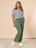 Maddy Pull On Wide Leg Denim Jean - Khaki - RC&CO