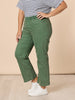 Maddy Pull On Wide Leg Denim Jean - Khaki - RC&CO