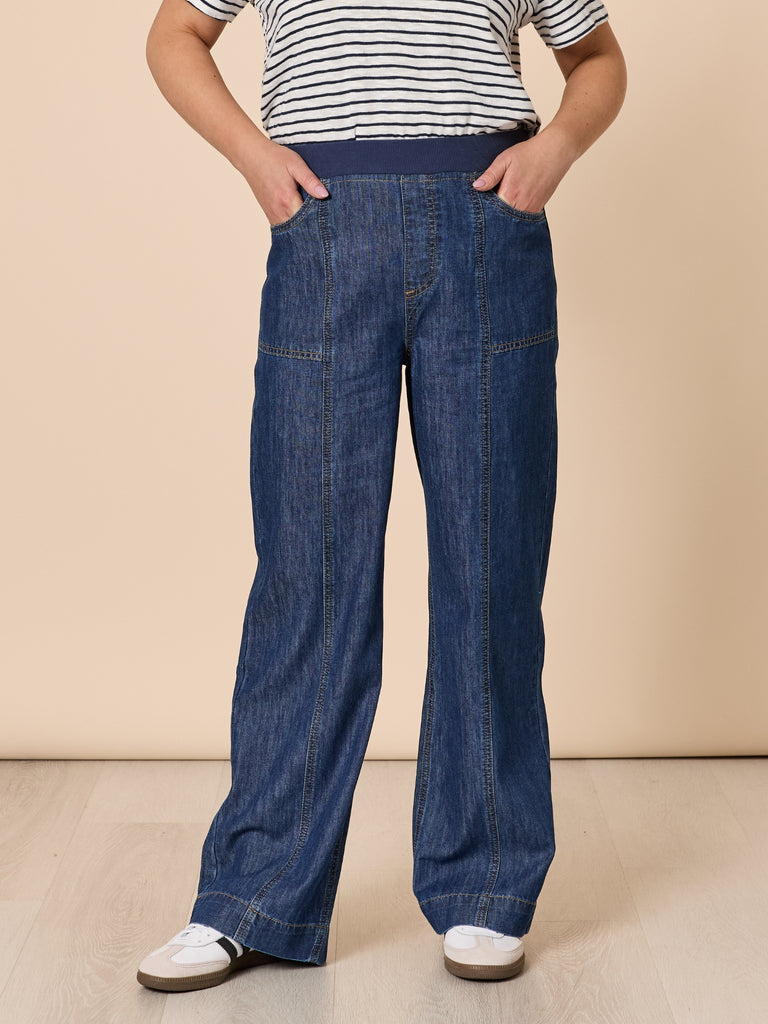 Charli Wide Leg Denim Jean - Denim RC&CO
