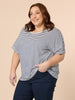 Tyla Stripe Tee - Indigo White RC&CO