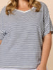 Tyla Stripe Tee - Indigo White RC&CO