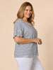 Tyla Stripe Tee - Indigo White RC&CO