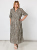 Le Marais Button Up Print Dress - Animal