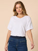 Bella V Neck Tee - White RC&CO