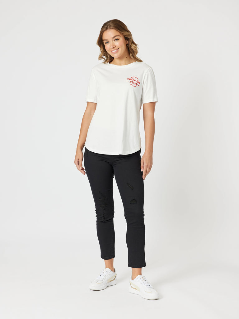 Caffe T-Shirt-Ivory - Rc&Co