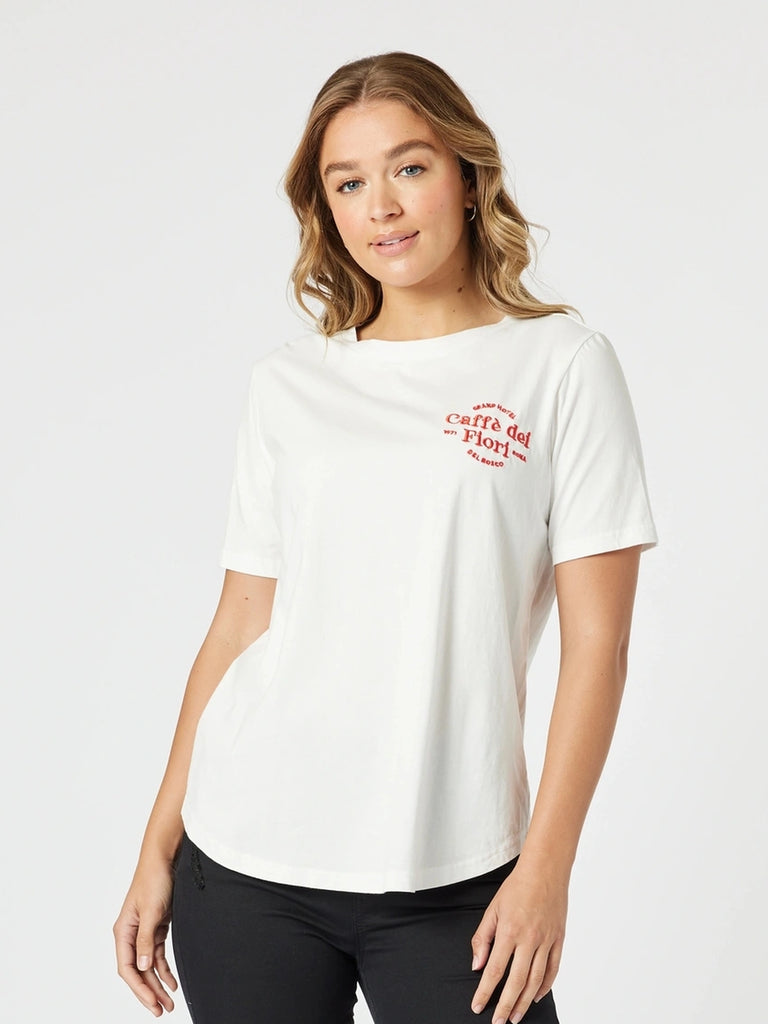 Caffe T-Shirt-Ivory - Rc&Co