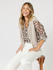 On Safari Print Sheer Shirt - Natural Multi