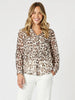 On Safari Printed Shirt-Natural Multi