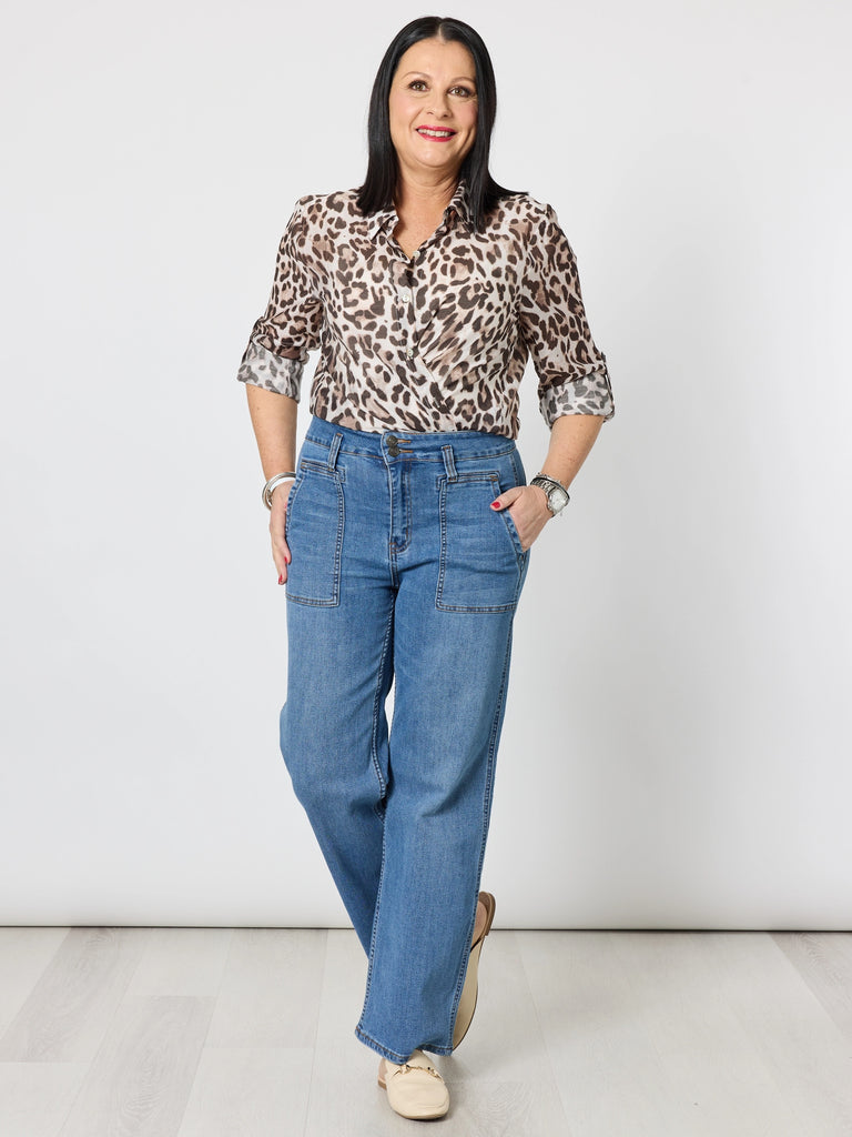 Hudson High Rise Wide Leg Jean Denim – RC Co - Main Image
